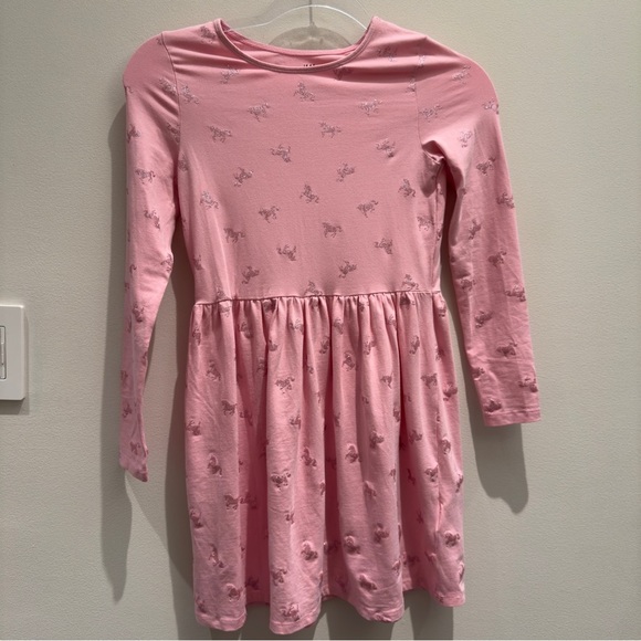 H&M Other - H&M Pink Pony Horse Girls Dress Size 6-10
